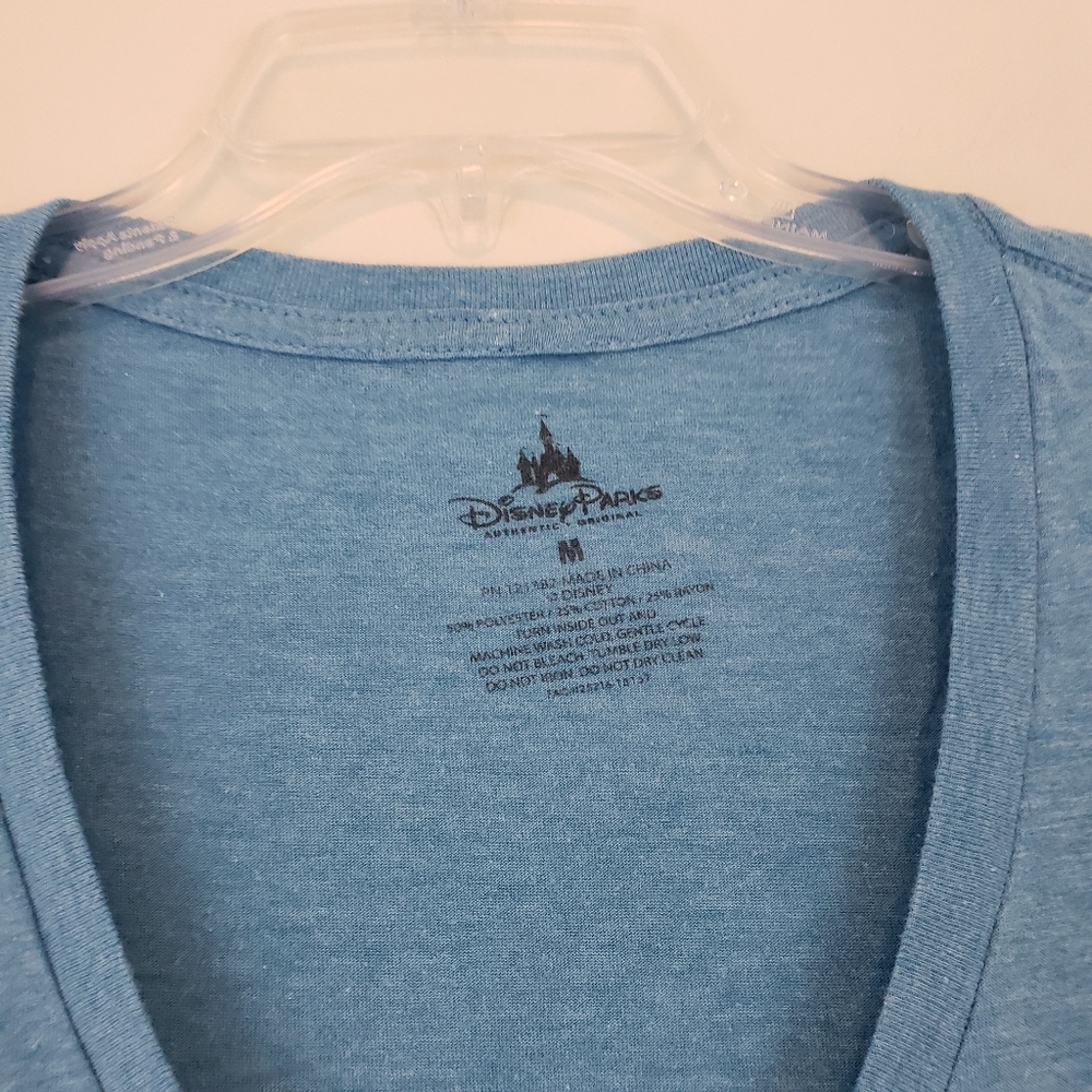 Walt Disney World V Neck T Shirt Blue Ladies Fitted Medium - Picture 3 of 5
